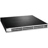 D-Link DGS-1210-52MP switch di rete Gestito L2 Gigabit Ethernet (10/100/1000) Supporto Power over Ethernet (PoE) 1U Nero, Interruttore Gestito, L2, Gigabit Ethernet (10/100/1000), Supporto Power over Ethernet (PoE), Montaggio rack, 1U