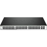 D-Link DGS-1210-52 switch di rete Gestito L2 Gigabit Ethernet (10/100/1000) 1U Nero, Interruttore argento/Nero, Gestito, L2, Gigabit Ethernet (10/100/1000), Full duplex, Montaggio rack, 1U