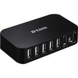 D-Link DUB-H7 USB 2.0 Type-B 480 Mbit/s Nero, Hub USB argento/grigio, USB 2.0 Type-B, USB 2.0, 480 Mbit/s, Nero, FCC, CE, C-Tick, VCCI, IC, RoHS, 5 V