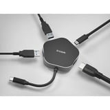 D-Link DUB-M420 replicatore di porte e docking station per laptop Cablato Thunderbolt 3 Alluminio, Nero, Hub USB Nero/Argento, Cablato, Thunderbolt 3, 60 W, Alluminio, Nero, 5 Gbit/s, 4096 x 2160 Pixel