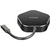 D-Link DUB-M420 replicatore di porte e docking station per notebook Cablato Thunderbolt 3 Nero, Argento Nero/Argento, Cablato, Thunderbolt 3, 60 W, Nero, Argento, 5 Gbit/s, 4096 x 2160 Pixel