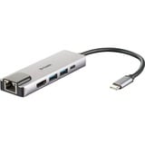 D-Link DUB-M520 replicatore di porte e docking station per laptop Cablato Thunderbolt 3 Alluminio, Hub USB argento, Cablato, Thunderbolt 3, 60 W, 10,100,1000 Mbit/s, IEEE 802.3, IEEE 802.3ab, IEEE 802.3az, IEEE 802.3u, IEEE 802.3x, Alluminio