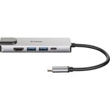 D-Link DUB-M520 replicatore di porte e docking station per laptop Cablato Thunderbolt 3 Alluminio, Hub USB argento, Cablato, Thunderbolt 3, 60 W, 10,100,1000 Mbit/s, IEEE 802.3, IEEE 802.3ab, IEEE 802.3az, IEEE 802.3u, IEEE 802.3x, Alluminio