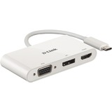 D-Link DUB-V310 replicatore di porte e docking station per laptop Cablato USB 3.2 Gen 1 (3.1 Gen 1) Type-C Bianco, Adattatore bianco, Cablato, USB 3.2 Gen 1 (3.1 Gen 1) Type-C, Bianco, CE, FCC, IC, RCM, dC, 0.04 A