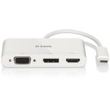D-Link DUB-V310 replicatore di porte e docking station per laptop Cablato USB 3.2 Gen 1 (3.1 Gen 1) Type-C Bianco, Adattatore bianco, Cablato, USB 3.2 Gen 1 (3.1 Gen 1) Type-C, Bianco, CE, FCC, IC, RCM, dC, 0.04 A
