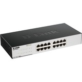 D-Link GO-SW-16G Non gestito L2 Gigabit Ethernet (10/100/1000) 1U Nero Nero, Non gestito, L2, Gigabit Ethernet (10/100/1000), Full duplex, Montaggio rack, 1U