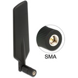 DeLOCK 12408 antenna di rete Antenna omnidirezionale SMA 4 dBi Nero, 4 dBi, 0.698 - 0.791 / 0.824 - 0.96 / 1.71 - 2.17 / 2.4 - 2.5 / 5.15 - 5.875 GHz, 50 Ω, Antenna omnidirezionale, SMA, 2,5:1 - 5,0:1