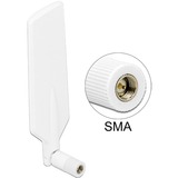 DeLOCK 12430 antenna di rete Antenna omnidirezionale SMA 4 dBi bianco, 4 dBi, 0.698 - 0.791 / 0.824 - 0.960 / 1.710 - 2.170 / 2.400 - 2.500 / 5.150 - 5.875 GHz, 50 Ω, Antenna omnidirezionale, SMA, 2,5:1 - 5,0:1
