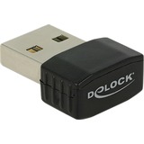 DeLOCK 12461 scheda di rete e adattatore WLAN 433 Mbit/s Nero, Wireless, USB, WLAN, Wi-Fi 5 (802.11ac), 433 Mbit/s, Nero