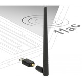 DeLOCK 12535 scheda di rete e adattatore RF Wireless Nero, Wireless, USB, RF Wireless, Wi-Fi 5 (802.11ac), Nero