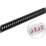 DeLOCK 43340 pezzo di pannello Nero, Metallo, Plastica, Montaggio a rack, 44 mm, 11,5 mm, 482,6 mm