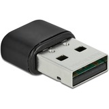 DeLOCK 61000 scheda di rete e adattatore WLAN 433 Mbit/s, Adattatore Bluetooth Con cavo e senza cavo, USB, WLAN, 433 Mbit/s, Nero