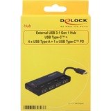 DeLOCK 62793 hub di interfaccia USB 3.2 Gen 1 (3.1 Gen 1) Type-C 5000 Mbit/s USB 3.2 Gen 1 (3.1 Gen 1) Type-C, USB 3.2 Gen 1 (3.1 Gen 1) Type-A, USB 3.2 Gen 1 (3.1 Gen 1) Type-C, 5000 Mbit/s, 0,07 m, 39 mm, 92 mm