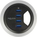DeLOCK 62868 hub di interfaccia USB 3.2 Gen 1 (3.1 Gen 1) Type-A 5000 Mbit/s Nero, Hub USB USB 3.2 Gen 1 (3.1 Gen 1) Type-A, USB 3.2 Gen 1 (3.1 Gen 1) Type-A, 5000 Mbit/s, Nero, 0,95 m, USB
