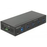 DeLOCK 63309 hub di interfaccia USB 3.2 Gen 1 (3.1 Gen 1) Type-B 5000 Mbit/s Nero, Hub USB Nero, USB 3.2 Gen 1 (3.1 Gen 1) Type-B, USB 3.2 Gen 1 (3.1 Gen 1) Type-A, 5000 Mbit/s, Nero, Metallo, dC