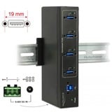 DeLOCK 63309 hub di interfaccia USB 3.2 Gen 1 (3.1 Gen 1) Type-B 5000 Mbit/s Nero, Hub USB Nero, USB 3.2 Gen 1 (3.1 Gen 1) Type-B, USB 3.2 Gen 1 (3.1 Gen 1) Type-A, 5000 Mbit/s, Nero, Metallo, dC