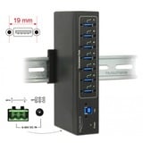 DeLOCK 63311 hub di interfaccia USB 3.2 Gen 1 (3.1 Gen 1) Type-B 5000 Mbit/s Nero, Hub USB Nero, USB 3.2 Gen 1 (3.1 Gen 1) Type-B, USB 3.2 Gen 1 (3.1 Gen 1) Type-A, 5000 Mbit/s, Nero, Metallo, dC