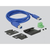 DeLOCK 63311 hub di interfaccia USB 3.2 Gen 1 (3.1 Gen 1) Type-B 5000 Mbit/s Nero, Hub USB Nero, USB 3.2 Gen 1 (3.1 Gen 1) Type-B, USB 3.2 Gen 1 (3.1 Gen 1) Type-A, 5000 Mbit/s, Nero, Metallo, dC