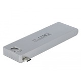 DeLOCK 64078 hub di interfaccia USB 3.2 Gen 1 (3.1 Gen 1) Type-C 5000 Mbit/s Grigio argento, USB 3.2 Gen 1 (3.1 Gen 1) Type-C, USB 3.2 Gen 1 (3.1 Gen 1) Type-A, USB 3.2 Gen 1 (3.1 Gen 1) Type-C, MicroSD (TransFlash), MicroSDHC, MicroSDXC, SD, SDHC, SDXC, 5000 Mbit/s, Grigio, Metallo