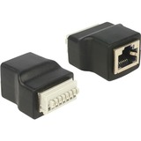 DeLOCK 65527 adattatore per inversione del genere dei cavi RJ45 Nero, Argento Nero, RJ45, Nero, Argento