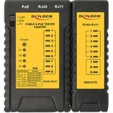 DeLOCK 86107 tester per cavo di rete Nero, Giallo Nero/Giallo, 9 V, 96 x 104 x 27 mm