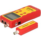 DeLOCK 86108 tester per cavo di rete Giallo, Rosso, Tester per cavi rosso, 9 V, 80 mm, 32 mm, 185 mm, 1 pz