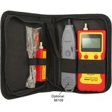 DeLOCK 86108 tester per cavo di rete Giallo, Rosso, Tester per cavi rosso, 9 V, 80 mm, 32 mm, 185 mm, 1 pz