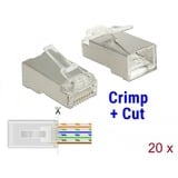 DeLOCK 86454 cavo di collegamento RJ-45 Trasparente, Spina trasparente, RJ-45, Trasparente, Policarbonato, Cat6, U/FTP (STP), Oro