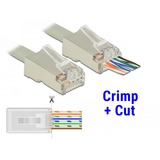 DeLOCK 86454 cavo di collegamento RJ-45 Trasparente, Spina trasparente, RJ-45, Trasparente, Policarbonato, Cat6, U/FTP (STP), Oro