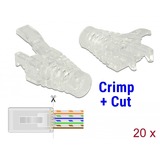 DeLOCK 86455 cavo di collegamento RJ-45 Trasparente, Protezione antipiega trasparente, RJ-45, Trasparente, 19,4 mm, 28,4 mm, 11,8 mm, 20 pz