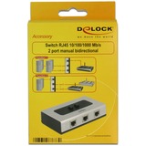 DeLOCK 87673 hub di interfaccia 1000 Mbit/s Nero, Grigio grigio/Nero, RJ-45, 1000 Mbit/s, Nero, Grigio, Plastica, 68 mm, 112 mm