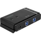 DeLOCK 87736 interruttore a matrice Nero, 5 Gbit/s, Metallo, USB tipo A, USB di tipo B, 100 - 240 V, 50 ~ 60 Hz, 0.5 A