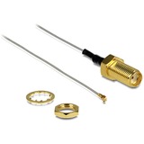 DeLOCK 88812 cavo coassiale 0,2 m MHF III (I-PEX) SMA Grigio, Cavo dell'antenna grigio/Nero, 0,2 m, MHF III (I-PEX), SMA, Grigio