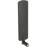 DeLOCK 89604 antenna di rete SMA 2 dBi Nero, 2 dBi, 0.698 - 0.96/1.7 - 2.69 GHz, 50 Ω, SMA, Polarizzazione lineare, Acrilonitrile butadiene stirene (ABS)