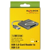 DeLOCK 91583 lettore di schede USB 3.2 Gen 1 (3.1 Gen 1) Grigio antracite, XQD, Grigio, 480 Mbit/s, Alluminio, • Mac OS 10.9 or above • Windows 7 32-bit • Windows 7 64-bit • Windows 8.1 32-bit •..., USB 3.2 Gen 1 (3.1 Gen 1)