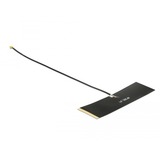 DeLOCK TETRA antenna di rete MHF Nero, 0.430 - 0.470 GHz, 50 Ω, MHF, Polarizzazione lineare, 0,15 m, 1.13 mm