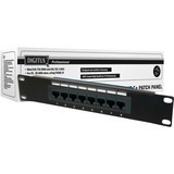 Digitus CAT 5e, pannello patch classe D, non schermato, Patch Panel Nero/grigio, pannello patch classe D, non schermato, RJ-45, Cat5e, Nero, Montaggio a rack, 1U, EIA/TIA 568 ISO/IEC DIS 11801