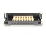 Digitus Cavo patch CAT 6, classe E Patch, schermato, Patch Panel Nero, classe E Patch, schermato, RJ-45, Nero, Montaggio a rack, 1U, UL, 180 mm
