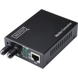 Digitus Convertitore Media Gigabit Ethernet , RJ45 / ST Nero, RJ45 / ST, 1000 Mbit/s, 1000Base-T, IEEE 802.3, IEEE 802.3u, IEEE 802.3z, Gigabit Ethernet, Full, Half, SC