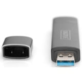 Digitus Dual Card Reader Hub USB-C™ / USB 3.0, OTG, Lettore di schede grigio, OTG, MicroSD (TransFlash), SD, Alluminio, 5000 Mbit/s, Alluminio, CE, USB 3.2 Gen 1 (3.1 Gen 1) Type-A/Type-C