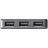 Digitus Hub 4 porte USB 2.0 Nero/Argento, USB 2.0 Mini-B, USB 2.0, 480 Mbit/s, Nero, Argento, 0,66 m, Cina