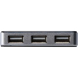 Digitus Hub 4 porte USB 2.0, Hub USB Nero/Argento, USB 2.0 Mini-B, USB 2.0, 480 Mbit/s, Nero, Argento, 0,66 m, Cina