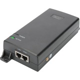 Digitus Iniettore PoE Ultra, 802.3at, 60 Watt 802.3at, 60 Watt, Gigabit Ethernet, 10,100,1000 Mbit/s, IEEE 802.3at, Nero, 400 m, Cina