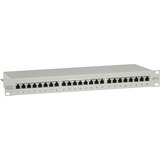 Digitus Pannello Patch Classe E, CAT 6 grigio chiaro, CAT 6, RJ-45, Cat6, Grigio, Montaggio a rack, 1U, LSA, Vendita al dettaglio