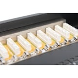 Digitus Pannello Patch Classe E, CAT 6 Nero, CAT 6, IEEE 802.3af, IEEE 802.3at, RJ-45, Oro, 26/22, 30 N, Nero