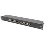 Digitus Pannello Patch Classe E, CAT 6, Patch Panel Nero, CAT 6, IEEE 802.3af, IEEE 802.3at, RJ-45, Oro, 26/22, 30 N, Nero