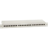 Digitus Pannello patch CAT 5e, classe D, Patch Panel grigio chiaro, classe D, RJ-45, Cat5e, Grigio, EN-50173, ISO/IEC 11801, EIA7TIA 568 A & B, 560 mm, 80 mm
