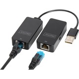 Digitus Prolunga USB, USB 2.0, Estensione USB Nero, USB 2.0, 200 mm, 105 mm, 220 mm, 37 mm, 5 - 45 °C, 0 - 45 °C