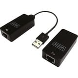 Digitus Prolunga USB, USB 2.0, Hub USB Nero, USB 2.0, 200 mm, 105 mm, 220 mm, 37 mm, 5 - 45 °C, 0 - 45 °C