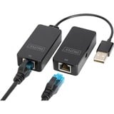 Digitus Prolunga USB, USB 2.0, Hub USB Nero, USB 2.0, 200 mm, 105 mm, 220 mm, 37 mm, 5 - 45 °C, 0 - 45 °C